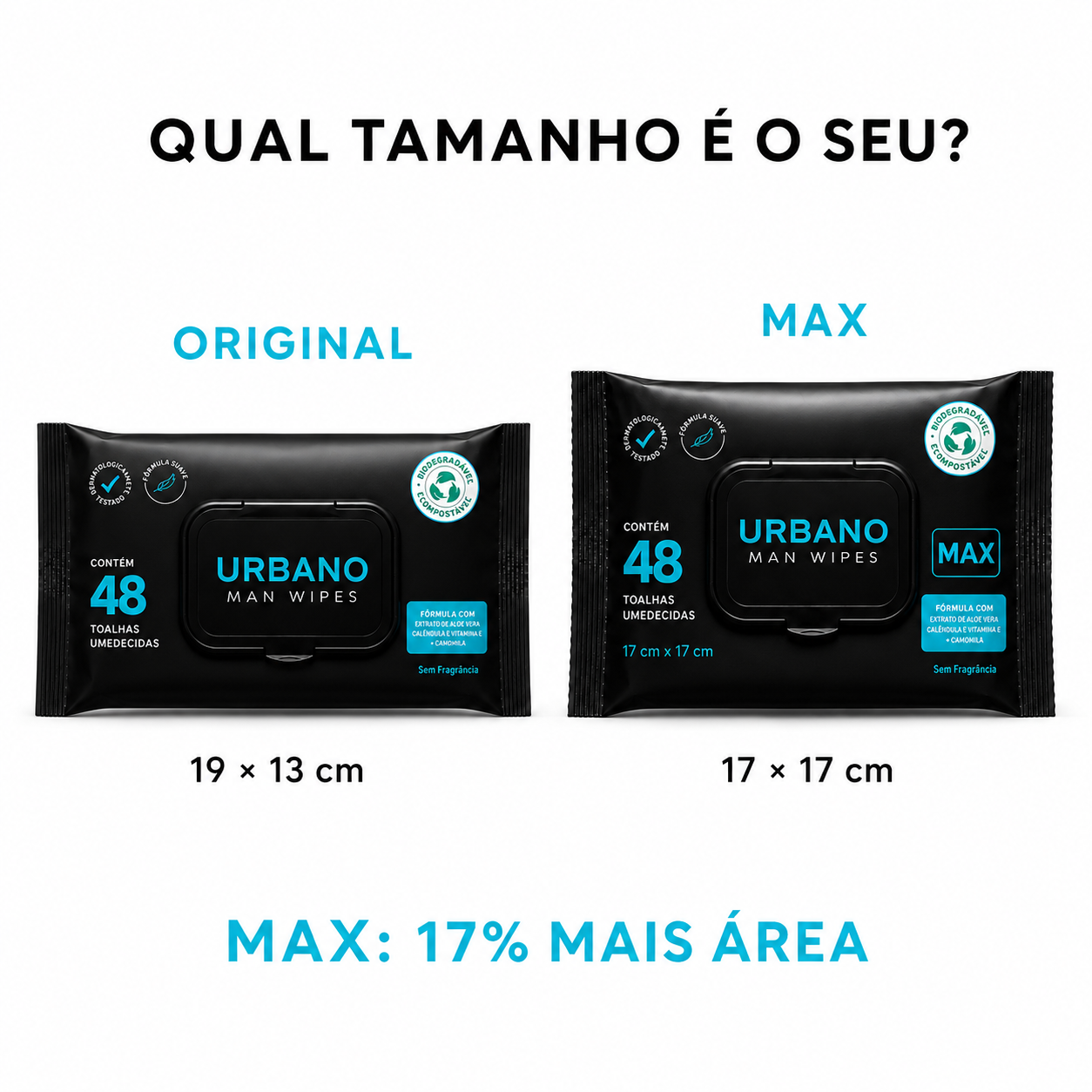 Urbano Wipes MAX — Em breve — 17 × 17 cm